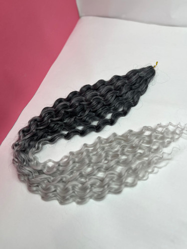 افرو امبره مشکی طوسی زلفا(بالای کار حالت جوگندمی دارد)