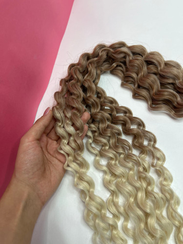 مو افرو امبره قهوه ای بلوندزلفا